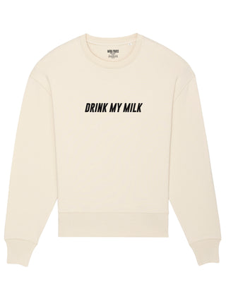 Sweatshirt Oversize Brodé "Drink My Milk"