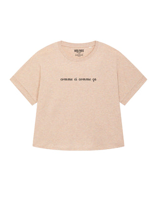 T-shirt Oversize Brodé "Comme Çi Comme Ça"