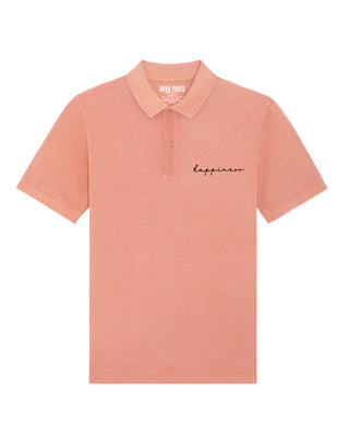 Polo Vintage Brodé "Happiness"