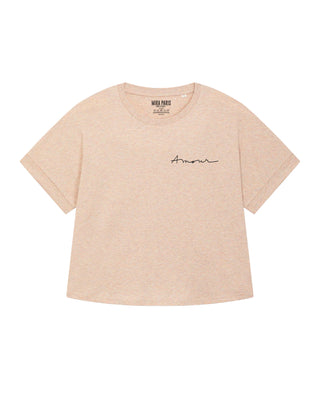 T-shirt Oversize Brodé "Amour"