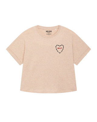 T-shirt Oversize Brodé "Amour"