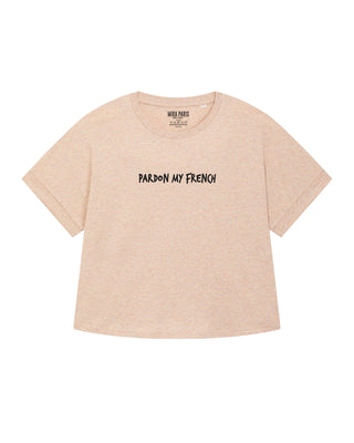 T-shirt Oversize Brodé "Pardon My French"