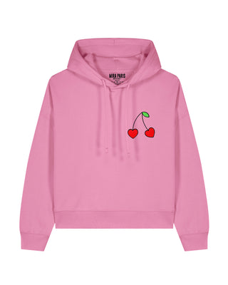 Cropped Hoodie Brodé “Cerises"