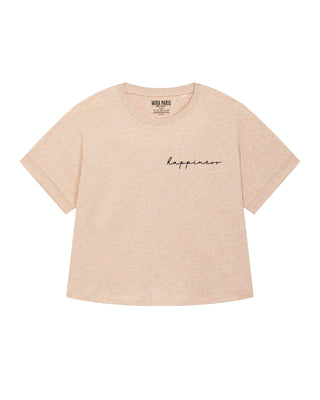 T-shirt Oversize Brodé "Happiness"