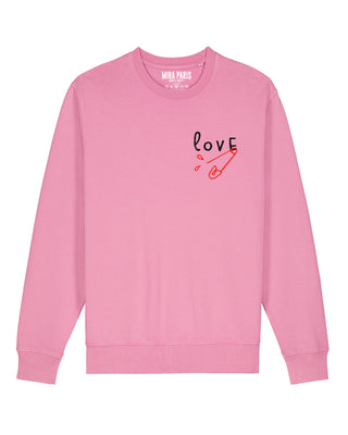 Sweatshirt Vintage Brodé "Love"