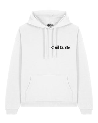 Hoodie Oversize Brodé "C'est La Vie"