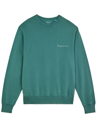 Sweatshirt Vintage Oversize Brodé "Happiness"