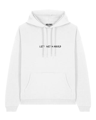 Hoodie Oversize Brodé "Let's Get Married"