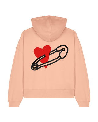 Cropped Hoodie "Coeur Pins"