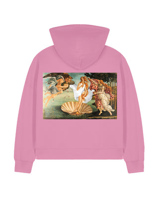 Cropped Hoodie à Zip Brodé "Marylin"