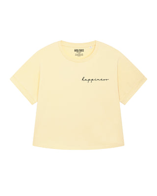 T-shirt Oversize Brodé "Happiness"