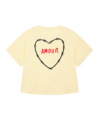 T-shirt Oversize  Imprimé au Dos "Amour"