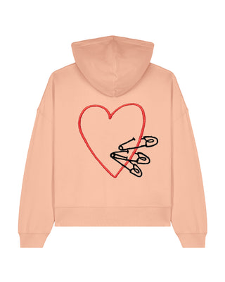 Cropped Hoodie Brodé "Pins"