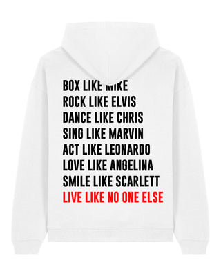 Hoodie Oversize "Live Like No One"