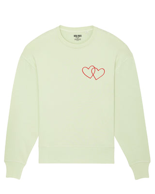 Sweatshirt Oversize Brodé "Double Heart"