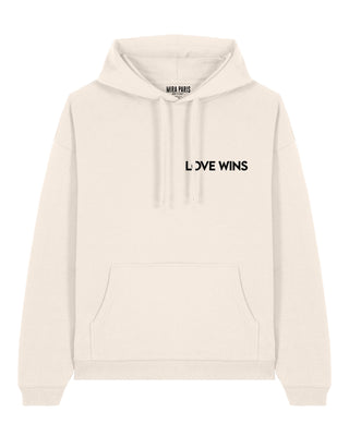 Hoodie Oversize Brodé "Love Wins"