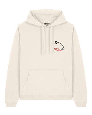 Hoodie Oversize Brodé "Heart Pins"