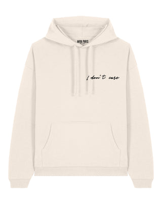 Hoodie Oversize Brodé "I Don't Care"