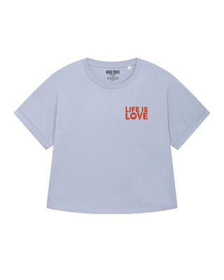 T-shirt Oversize Brodé "Life is Love"