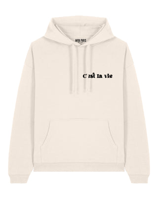 Hoodie Oversize Brodé "C'est La Vie"