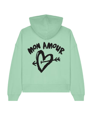 Cropped Hoodie "Mon Amor"