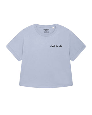 T-shirt Oversize Brodé "C'est La Vie"