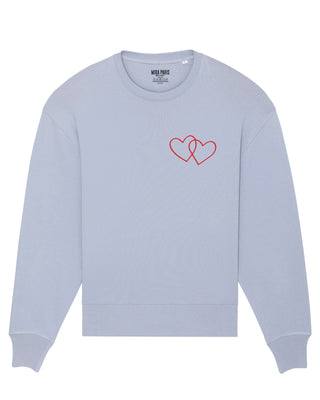 Sweatshirt Oversize Brodé "Double Heart"