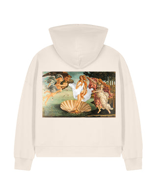 Cropped Hoodie à Zip Brodé "Marylin"