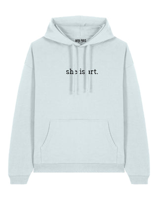 Hoodie Oversize Brodé "She Is Art"