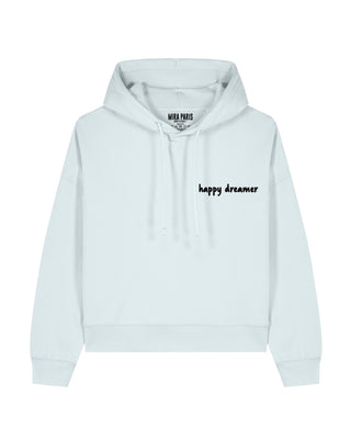 Cropped Hoodie Brodé "Happy Dreamer"