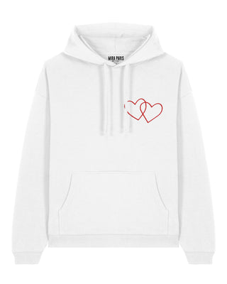 Hoodie Oversize Brodé "Double Heart"