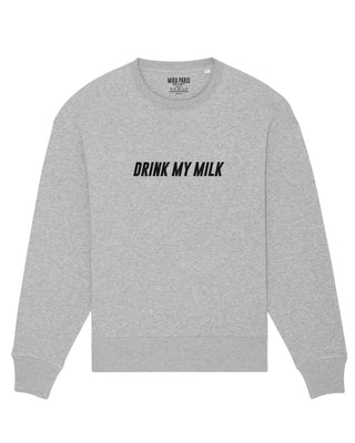 Sweatshirt Oversize Brodé "Drink My Milk"