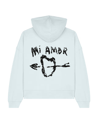 Cropped Hoodie Brodé "Mi Amor"