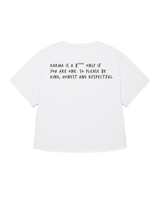 T-shirt Oversize "Karma Is A B****"