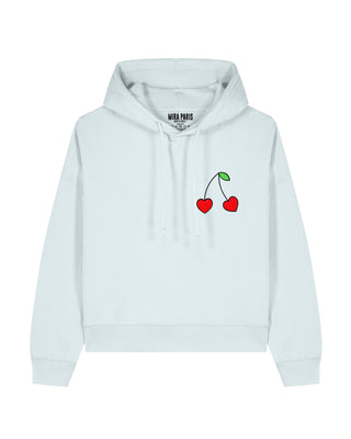 Cropped Hoodie Brodé “Cerises"