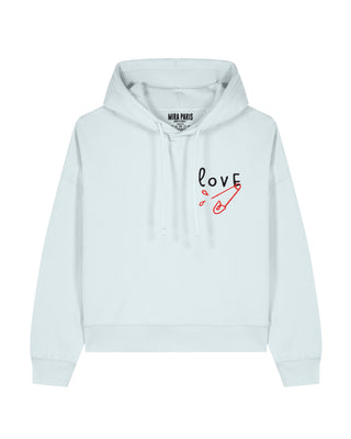 Cropped Hoodie Brodé "Love"