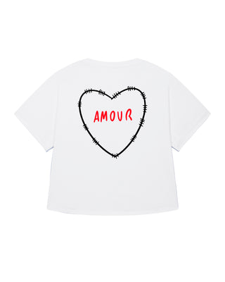 T-shirt Oversize  Imprimé au Dos "Amour"