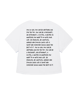 T-shirt Oversize  Imprimé au Dos "You Go Girl"