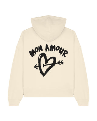 Cropped Hoodie "Mon Amor"