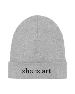 Beanie Classic Brodé "She is Art"