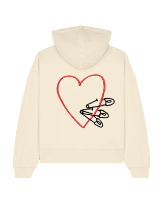 Cropped Hoodie Brodé "Pins"