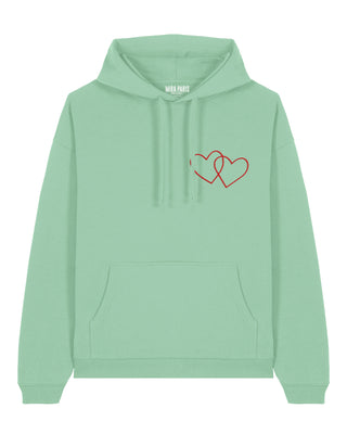 Hoodie Oversize Brodé "Double Heart"