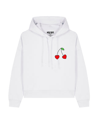 Cropped Hoodie Brodé “Cerises"