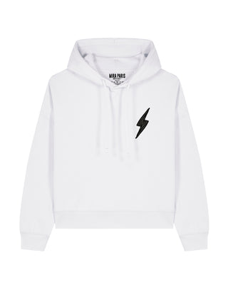 Cropped Hoodie Brodé "Power"