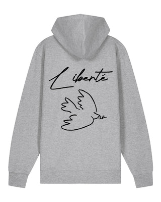 Hoodie à Zip Brodé "Liberté"