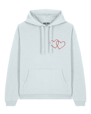 Hoodie Oversize Brodé "Double Heart"