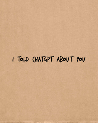 Sweatshirt Oversize Brodé "I Told ChatGPT"