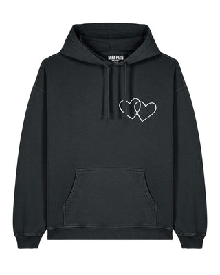 Hoodie Oversize Brodé "Double Heart"