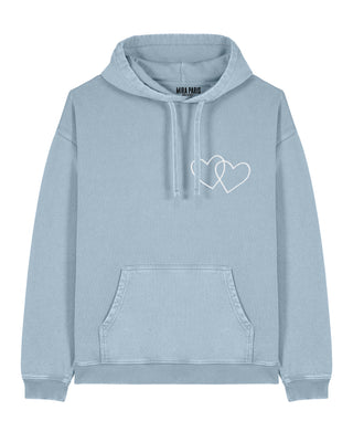 Hoodie Oversize Brodé "Double Heart"