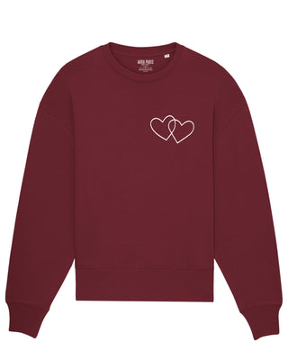 Sweatshirt Oversize Brodé "Double Heart"